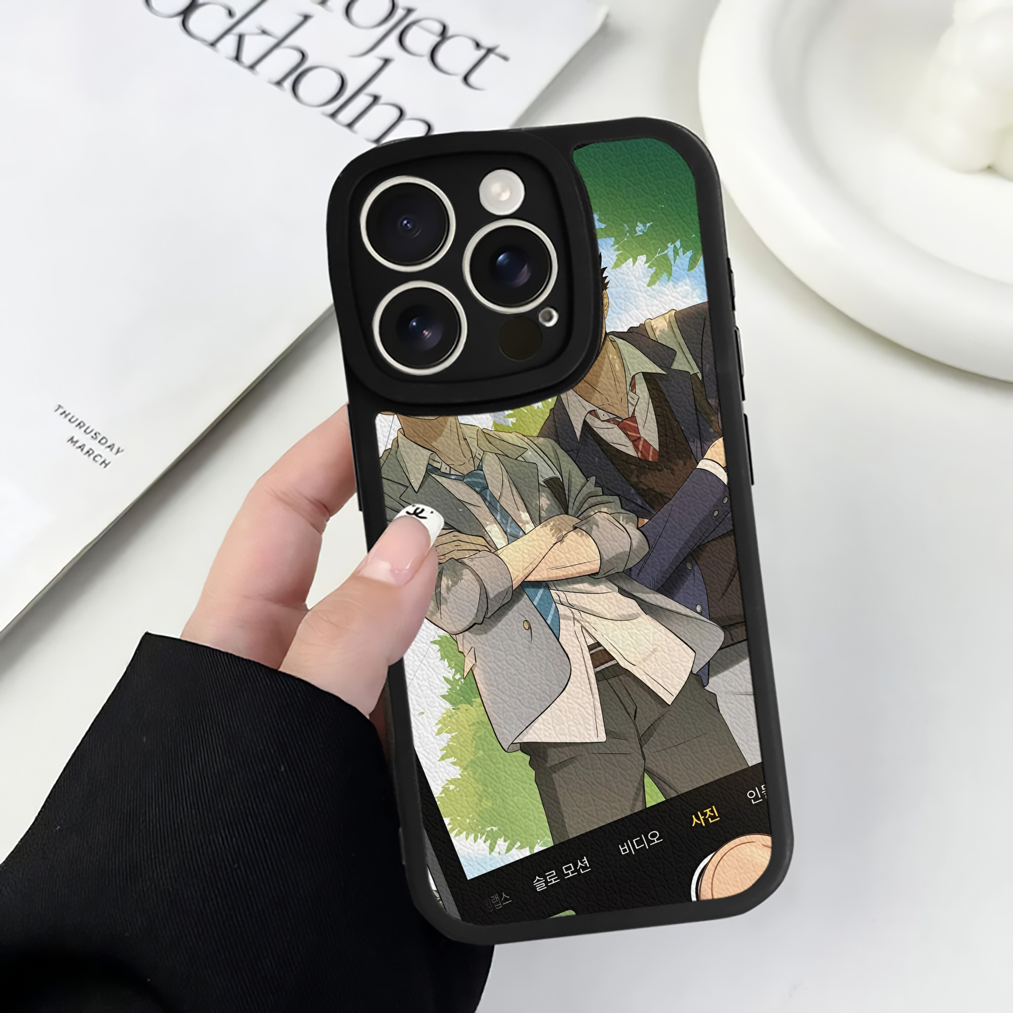 （画像用） ハイキュー!! Haikyu!! 【iPhone 16シリーズ対応】シリコンスマホケース（レザー調） 材質：シリコン